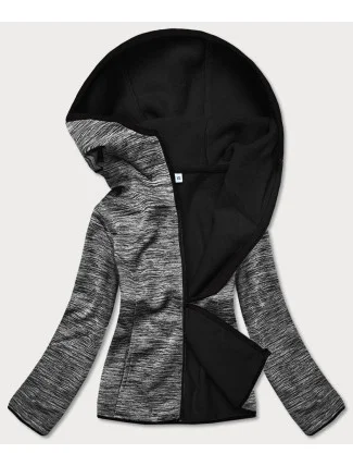 Sivá melanžová dámska mikina s polarom (HD111-3)