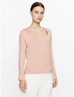 Dámsky pyžamový top L/S CURVE NECK 000QS7006E FSR make-up - Calvin Klein Dámsky pyžamový top L/S CURVE NECK 000QS7006E FSR make-up - Calvin Klein