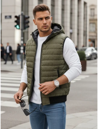 Pánska zelená vesta FashionStreet TX4237 Pánska zelená vesta FashionStreet TX4237