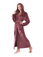 Dámsky župan Siena s kapucňou 3156 mauve wine - Vestis