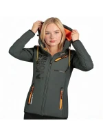 Geografické Nórsko Reine Ass A EO DB 007 W WU8184F/GNO - Tmavo šedá / oranžová softshellová bunda