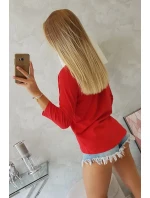 Blúzka s potlačou Paradise červená Blúzka s potlačou Paradise červená