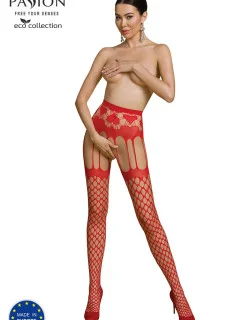Dámske sexy ECO pančuchy S009 Red - Passion