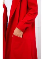 Pláštenka s kapucňou oversize červená