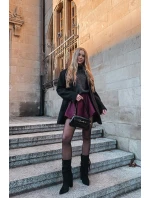 Darlina dámské boty na podpatku s třásněmi a mačkáním zateplené černé