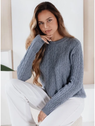 Dámsky sveter BRAVINAi modrý FashionStreet MY2530