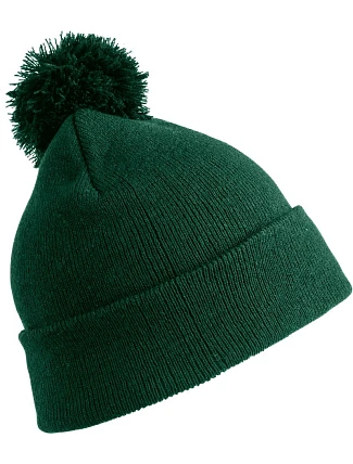 Result Headwear RC 028J Detská pletená čiapka s bambulou 28.028J fľaškovozelená