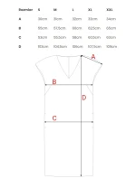 S392 Uvoľnený strih šiat s výstrihom do V - béžová