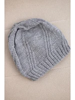 Dámská zimní vlněná čepice K401 sv. šedá - Kesi Dámská zimní vlněná čepice K401 sv. šedá - Kesi