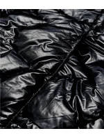 Čierna dámska bunda s leskom (OMDL-023)