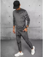 Pánska sivá velúrová mikina FashionStreet BX5533