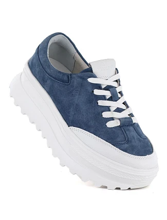 Dámske kožené topánky na platforme modré Vince women's