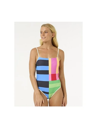 Jednodielne plavky RIP CURL Las Dalias Good One Piece, tyrkysové Jednodielne plavky RIP CURL Las Dalias Good One Piece, tyrkysové
