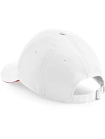 Beechfield B 20 6-panelová sendvičová čiapka „Athleisure“ 53.0020 biela/klasická červená