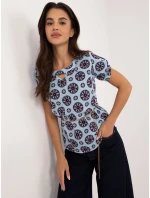 Blúzka LK BZ 505775.00 svetlomodrá