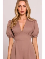 M852 Kombinéza s nadýchanými rukávmi - mocca