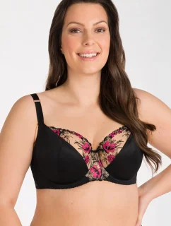 Dámska podprsenka K101/1 Gaby Black raft - Gorsenia