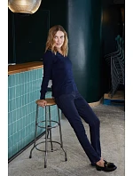 NEOBLU Sullivan Women Dámsky sveter s výstrihom do V 24.3988 deep black