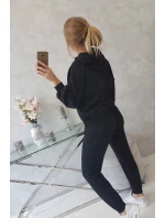 Súprava mikiny s kapucňou čierna