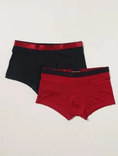 Pánske trenírky 2 pack - 111210 1A598 - 50235 - čierno/červená Emporio Armani