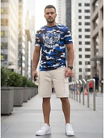 Pánske tričko s potlačou moro blue FashionStreet NX2004R