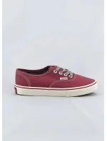 Tmavo ružové dámske šnurovacie tenisky (A8879)