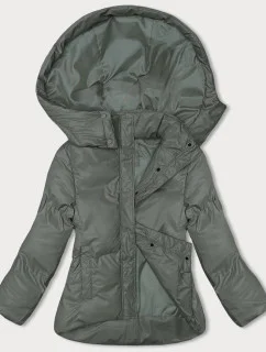 Dámska voľná zimná bunda zelená (5M3185-236)