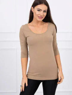 Ťavia blúzka s okrúhlym výstrihom