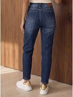 Dámske džínsy slim fit s vysokým pásom, tmavomodré, FashionStreet UY3203 Dámske džínsy slim fit s vysokým pásom, tmavomodré, FashionStreet UY3203