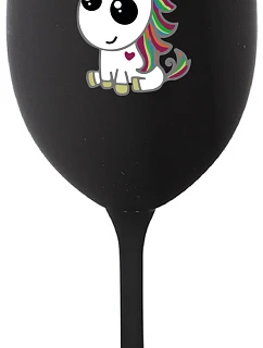 SPIRITUAL ONE - čierny pohár na víno 350 ml