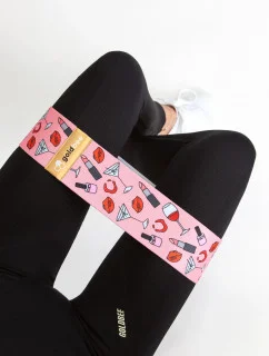 Posilňovacia guma BeBooty Ladies ružová-vzor - GoldBee