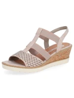 Pohodlné sandále na podpätku Remonte W RKR667 rose gold Pohodlné sandále na podpätku Remonte W RKR667 rose gold