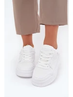 Sneakersy Damskie Na Platformie Big Star SS274590 HI-POLY SYSTEM Białe