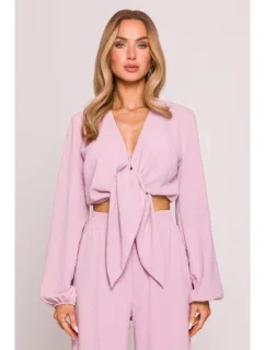 M861 Viazaný top - krepovo ružový