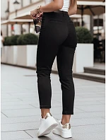 Dámske nohavice slim fit s opaskom TAIRONIK, čierne, FashionStreet UY2721 Dámske nohavice slim fit s opaskom TAIRONIK, čierne, FashionStreet UY2721