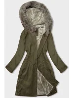 Dámska parka s vojenskou kožušinou (5M3180-136)