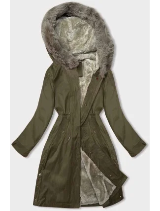 Dámska parka s vojenskou kožušinou (5M3180-136)