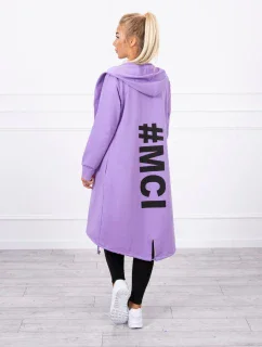 Fialová bunda s potlačou