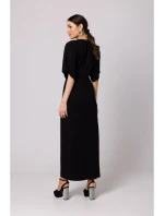 K163 Maxi šaty - čierne