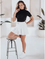 Dámsky rebrovaný sveter s krátkym rukávom GIRLGLORY black FashionStreet MY2552