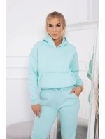 Teplá súprava s mikinou viazanou na spodnú časť mäty
