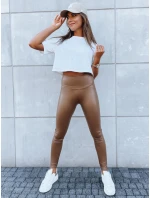Dámske voskované legíny EDIT camel FashionStreet UY1622