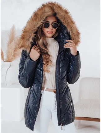 Dámska prešívaná zimná bunda SOLARIS navy blue FashionStreet TY4009 Dámska prešívaná zimná bunda SOLARIS navy blue FashionStreet TY4009