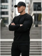 Pánska čierna mikina FashionStreet BX5915 Pánska čierna mikina FashionStreet BX5915