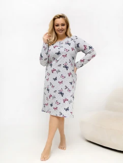 DU KN nočná košeľa FP 601.85 sivá