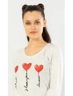 Dámske pyžamo s dlhými nohavicami „I love you“ Dámske pyžamo s dlhými nohavicami „I love you“