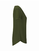 Neutral O 80012 Dámske bio tričko s vyhrnutými rukávmi 77.8012 military