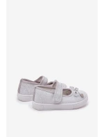 Dziecięce Balerinki Z Kokardką Srebrne Amirinas