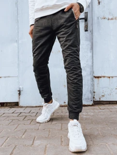 Pánske tmavosivé tepláky FashionStreet UX4279