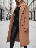 Dámsky zimný kabát dlhý oversize camel FashionStreet NY0766z